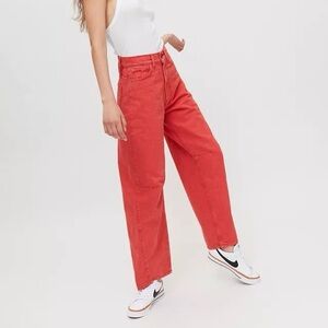 BDG Extreme High Rise Baggy Red Pants Jeans UO Urban Outfitters